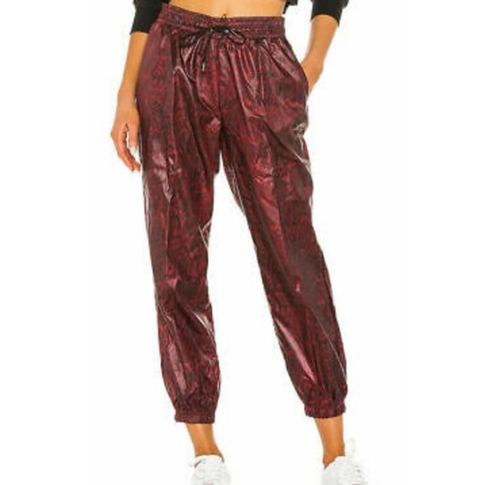 Nike Windbreaker Track Pants Red Snakeskin Print – Size XS – Lightweight Joggers